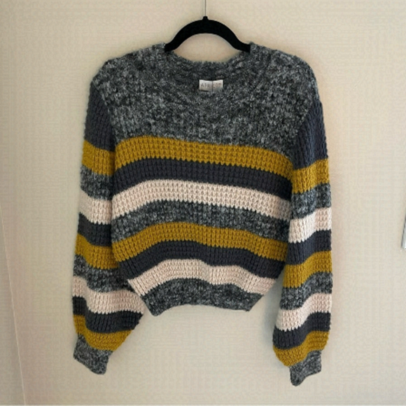 Apricot Balloon Sleeve Multi Colour Knit Sweater, Size S - Picture 1 of 6